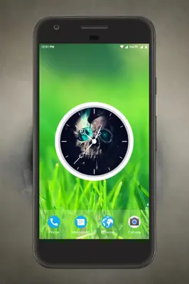 Skull Clock Live Wallpaper android App screenshot 0