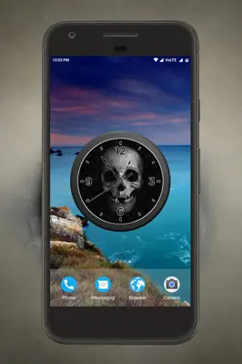 Skull Clock Live Wallpaper android App screenshot 3